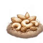 Illustration von Cashewkerne als Teil des Premium Nuss-Sortiments von Freshharvest
